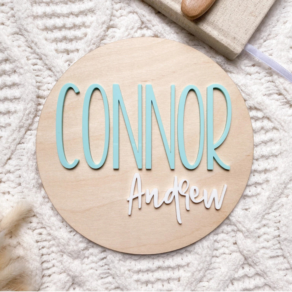 Baby Products Decoration - Персонализированная табличка с объявлением о рождении