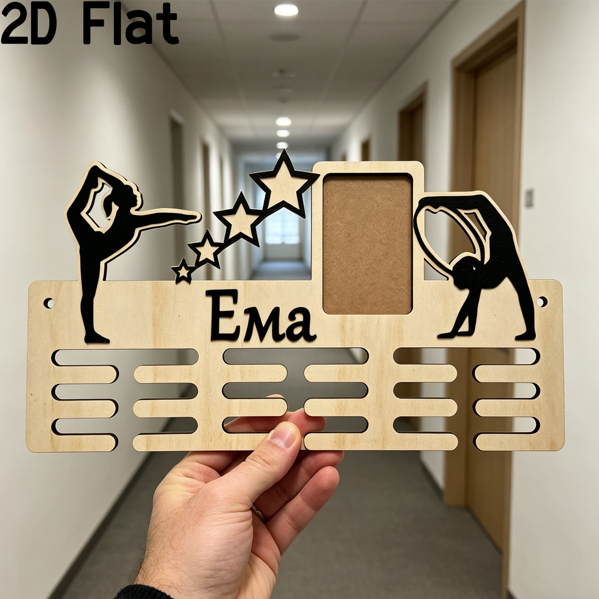 Baby Products Decoration - Держатель для гимнастических медалей из дерева,