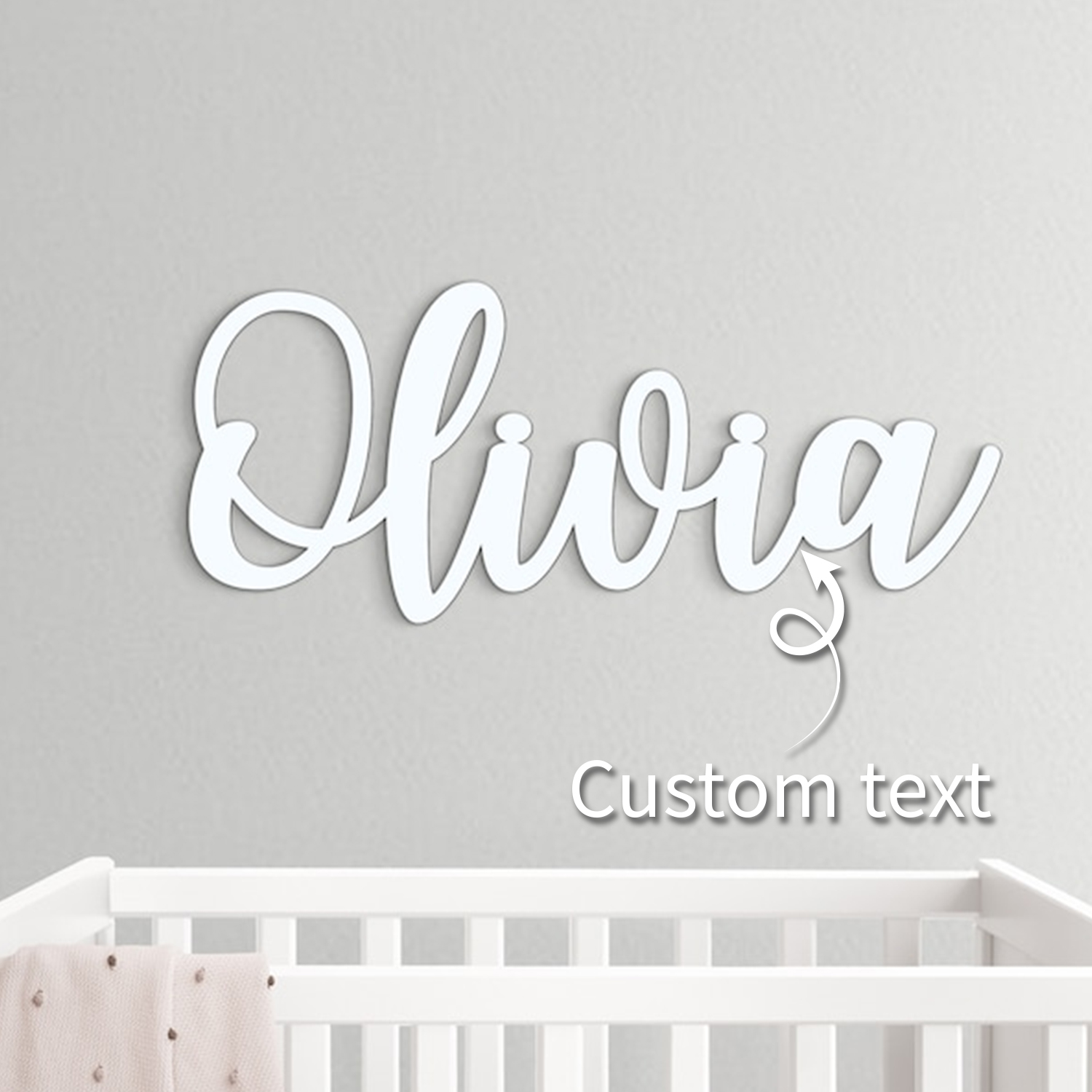 Baby Products Decoration - Деревянная табличка с именем на заказ,