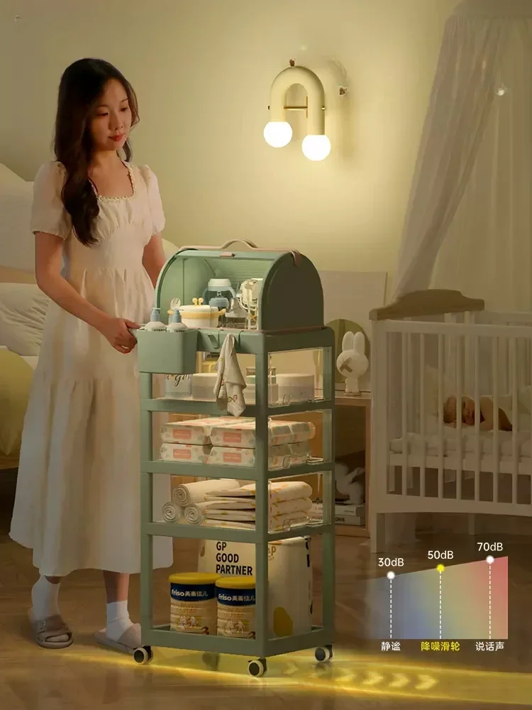 Baby Products Eco Friendly - Мобильные стеллажи для хранения-прозрачные пластиковые тележки,